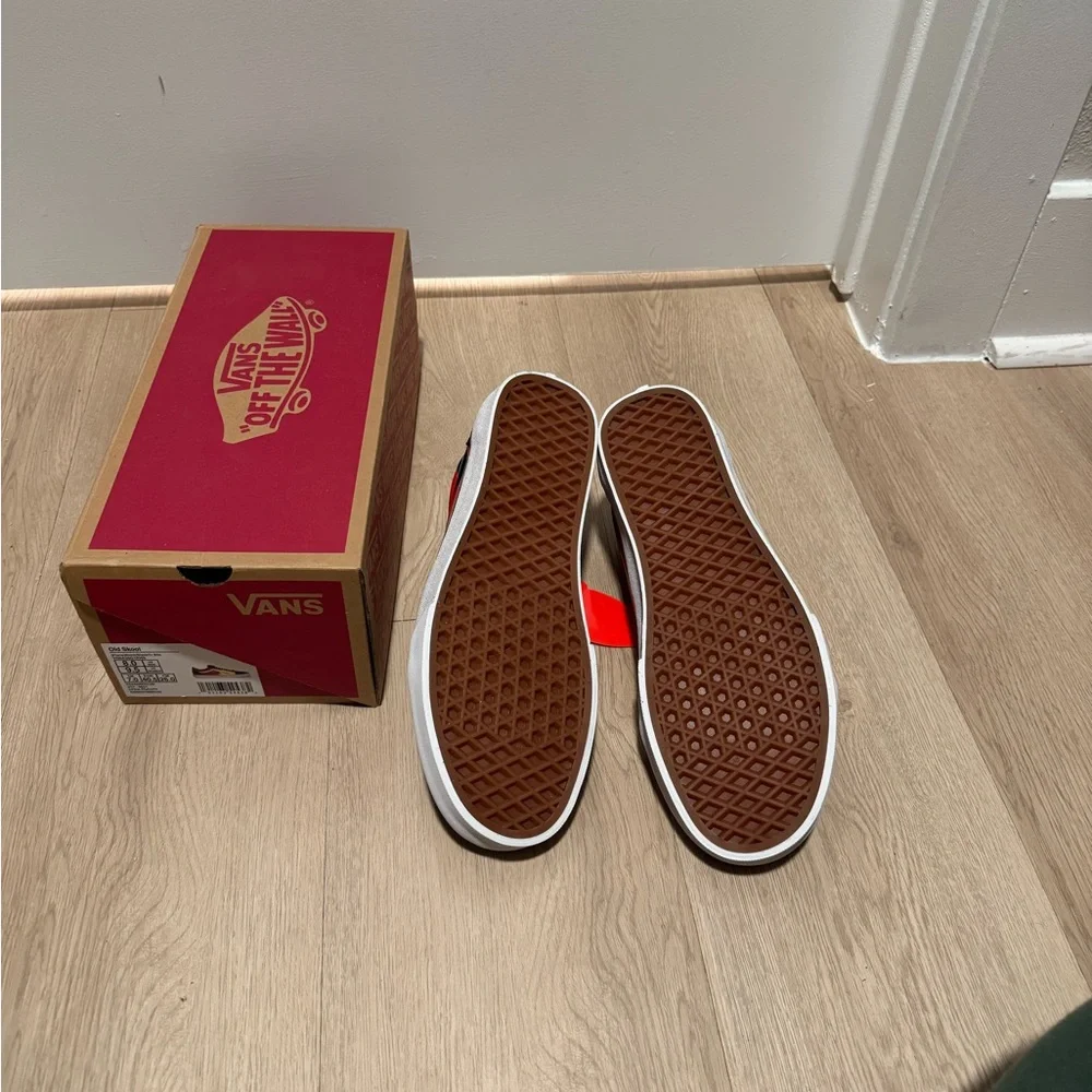 Vans Black and Yellow Flame Design Sneakers - Picture 4 of 4